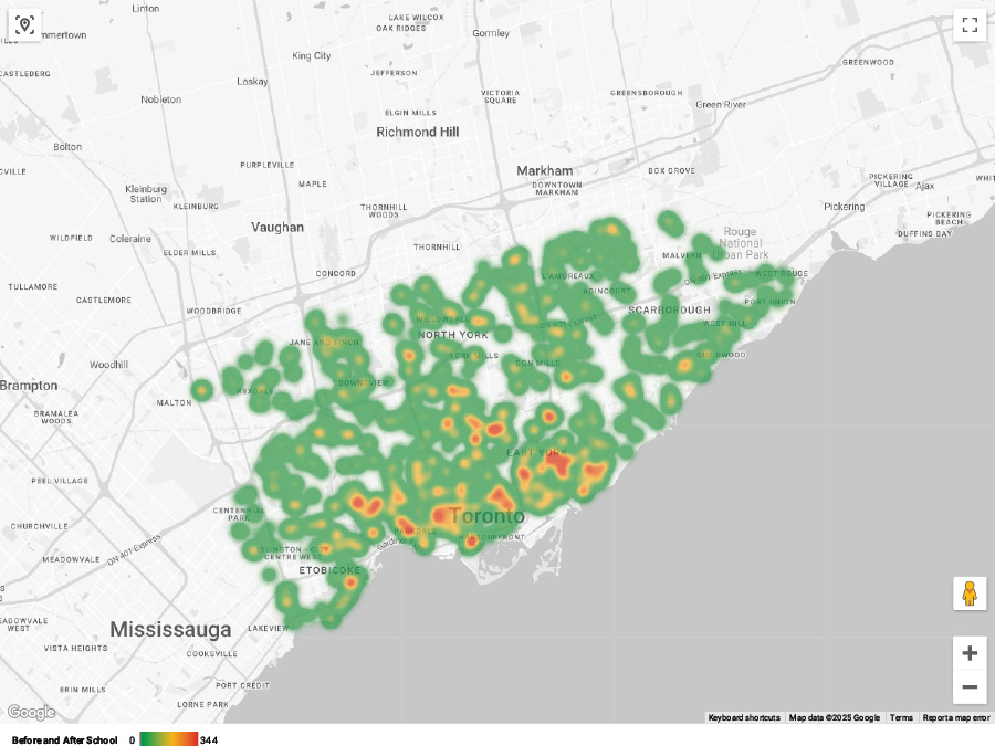 2024 Before and After School Day Care Space Heat Map